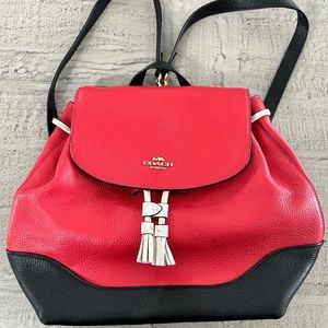 COACH Colorblock Backpack Purse (Like New)